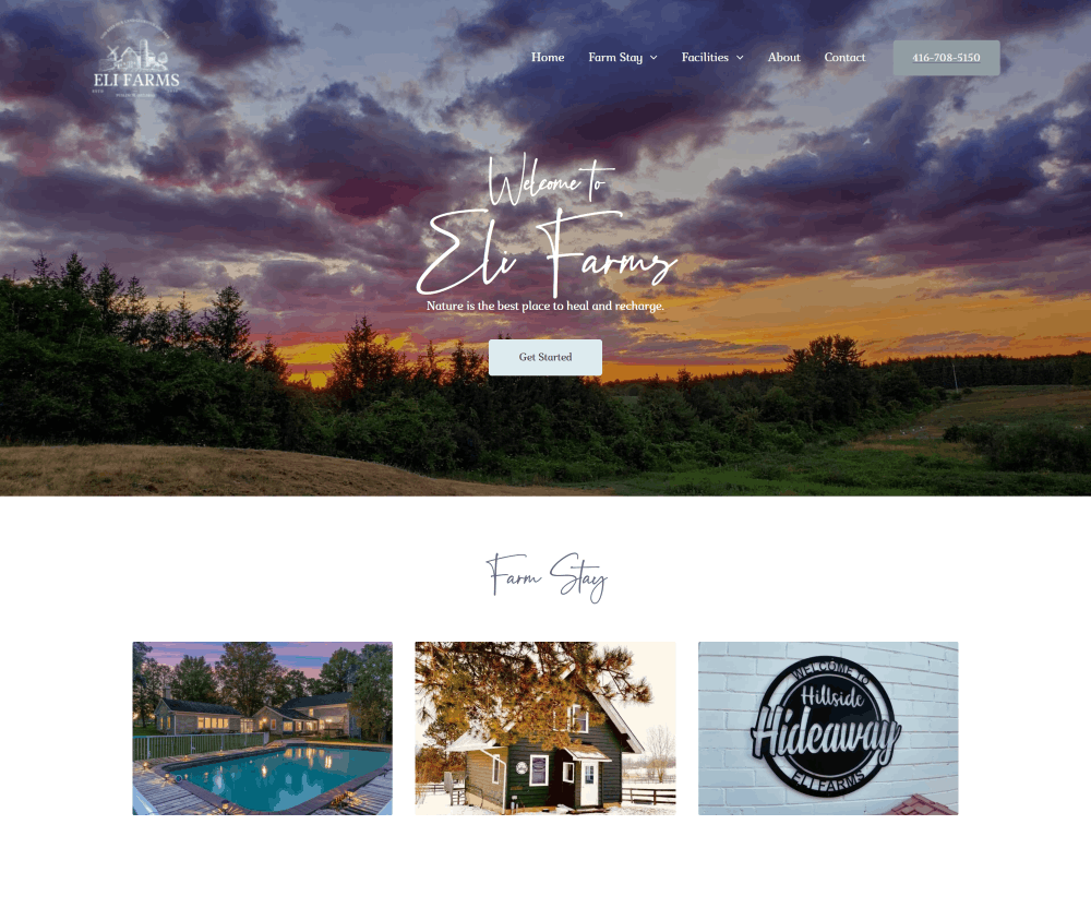 Vacation house website design