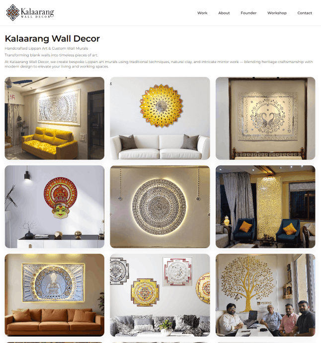 Lippan art website design